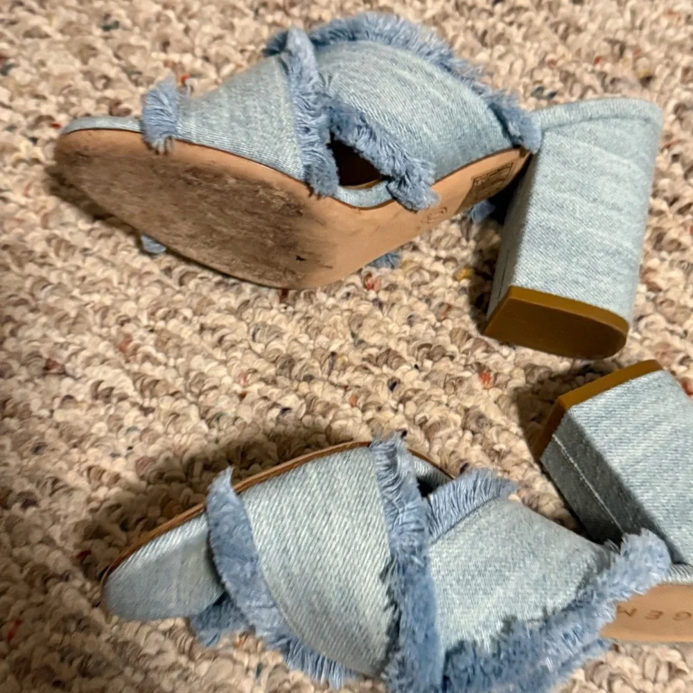 M. Gemi Denim Spezia Fray Mules Heel- Size 37 (7) - Picture 9 of 11